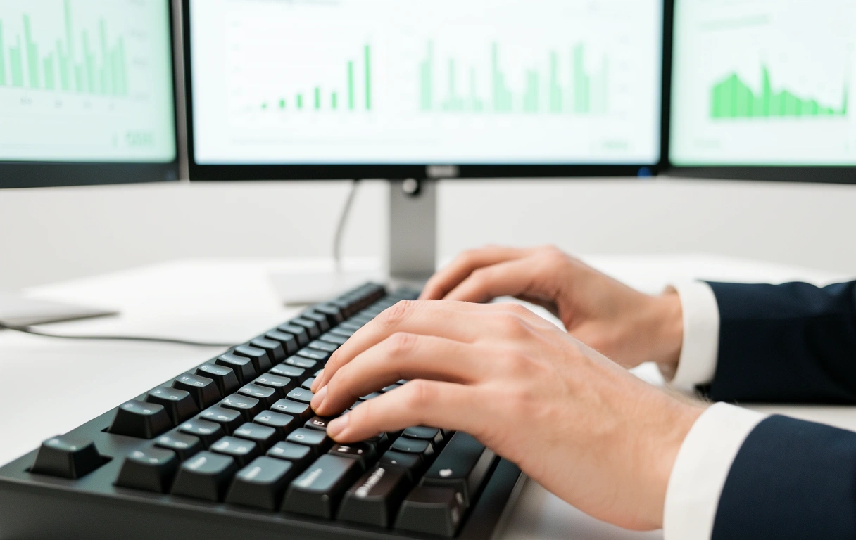 Analista utilizando herramientas digitales